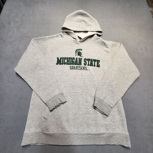 Michigan State Spartans Hoodie Mens‎ S Gray Long Sleeve Pullover Sweatshirt